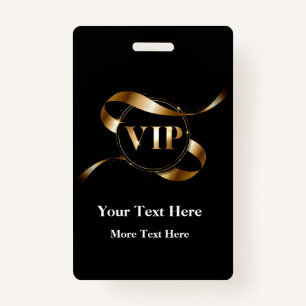 Classy VIP Badge Editable Budget Templates ID Badge