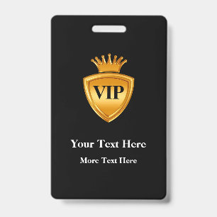 Classy VIP Badge Templates ID Badge