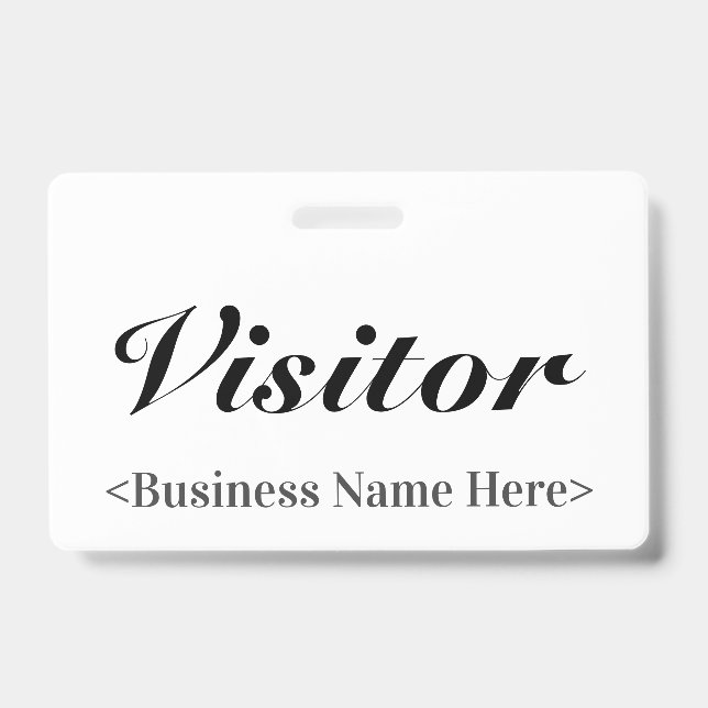 Classy "Visitor" Badge ID Badge (Front)