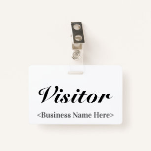 Classy "Visitor" Badge ID Badge