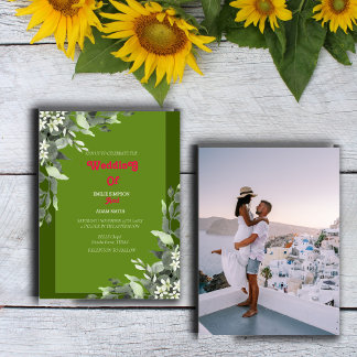 CLASSY WATERCOLOR FLORAL WEDDING INVITATION