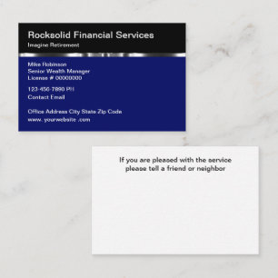 Classy Wealth Management Financial Services Business Card