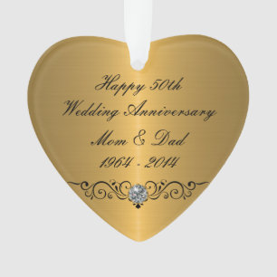 Classy Wedding Anniversary Ornament
