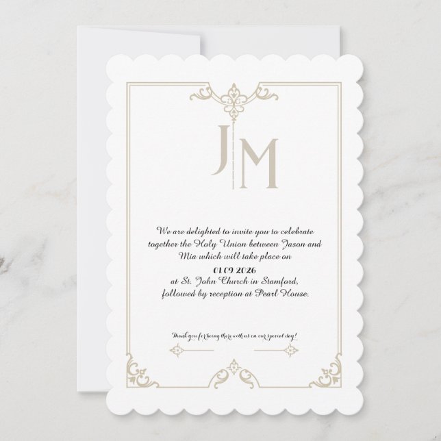 Classy Wedding Invitations (Front)