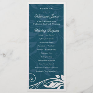 Classy Wedding Program Programme