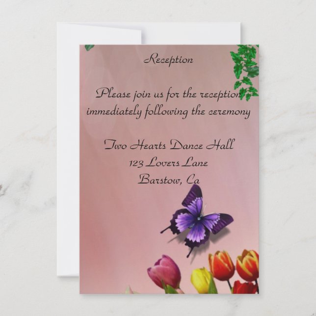 Classy Wedding Reception Personalised Announcement (Front)