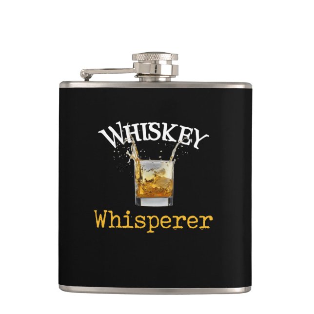 Classy Whiskey Whisperer Hip Flask (Front)