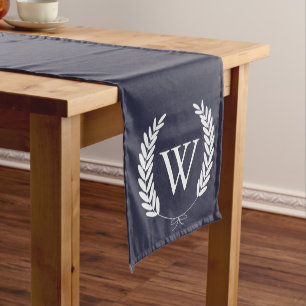 Classy White Wheat Laurels - Personalised Medium Table Runner