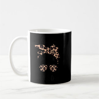 Classy Wife Life With Leopard Messy Bun Mother's D Coffee Mug