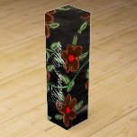 Classy Wine Thank You Gift Box<br><div class="desc">Great for wedding or corporate events. Personalise the thank you and date text,  or text is removable. Beautiful corporate packaging,  or wedding favour packaging. The black background can be personalised to any colour to coordinate with your event.</div>
