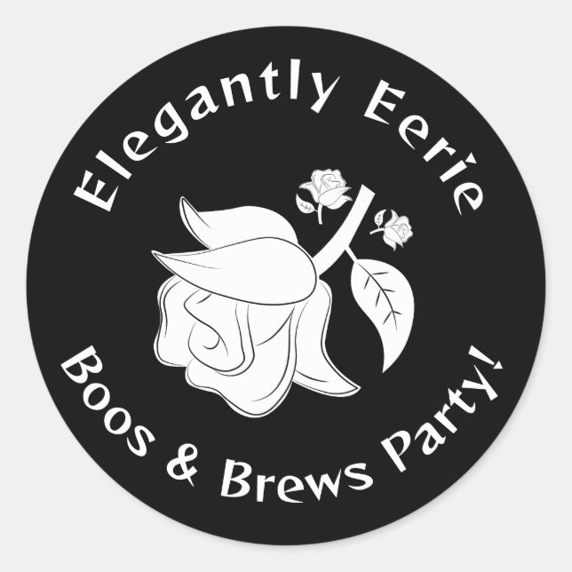Classy Witch Elegantly Eerie Halloween Sticker (Front)