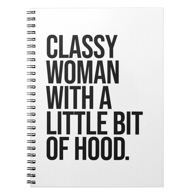 Classy woman quote notebook (Front)