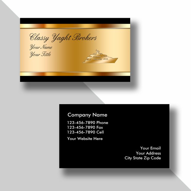 Classy Yacht Broker Business Cards (Creator Uploaded)