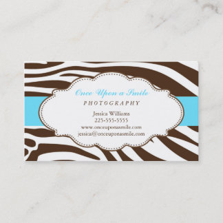 Classy Zebra Print Business Card