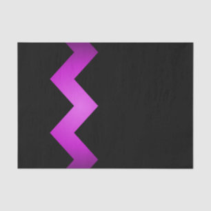 Classy Zigzag Purple on Black Tissue Paper