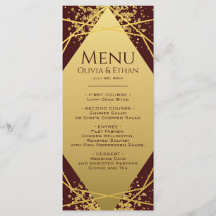 Clasy Gold Geometric on Burgundy Menu