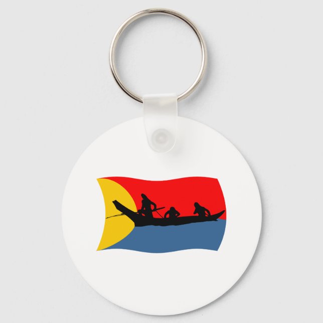Clatsop Tribe Flag Keychain (Front)