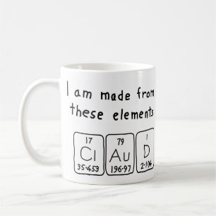 Claud periodic table name mug