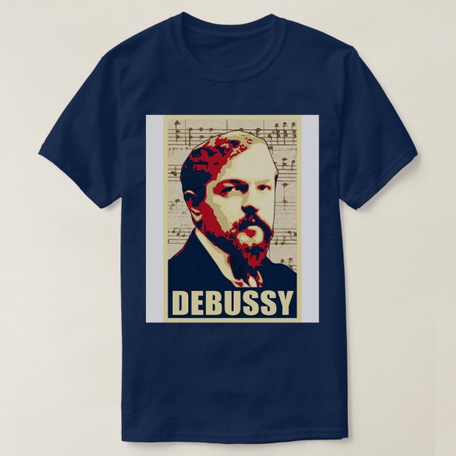 Claude Debussy musical notes 1 T-Shirt (Design Front)