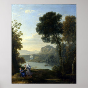 Claude Lorrain Landscape with Hagar and the Angel Poster