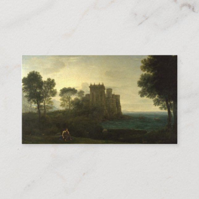 Claude Lorrain The Enchanted Castle Landscape Business Card (Front)