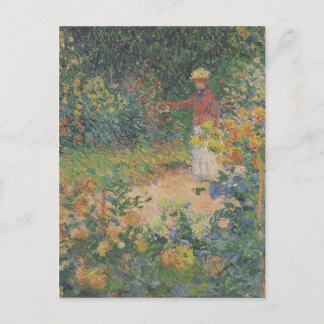 Claude Monet 1895 Vintage In the Garden Postcard (Front)