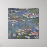 Claude Monet 1916 Vintage Water Lilies Canvas Print<br><div class="desc">A beautiful print from the Water Lilies series—this particular one is called | Water Lilies | oil on canvas painted 1916 by French Impressionist painter Claude Monet (1840 -1926). In 1899 Monet began painting the water lilies, a series of roughly 250 oil paintings, from his home in Giverny where he...</div>