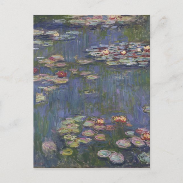 Claude Monet 1916 Vintage Water Lilies Postcard (Front)