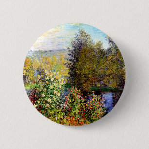 Claude Monet A Corner of the Garden At Montgeron 6 Cm Round Badge