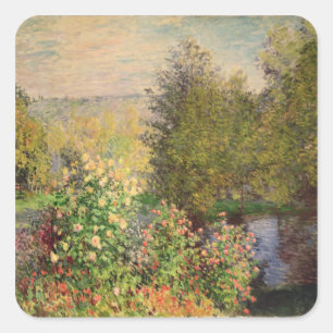 Claude Monet   A Corner of the Garden at Montgeron Square Sticker