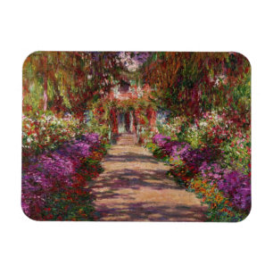 Claude Monet A Pathway in Monet's Garden Magnet