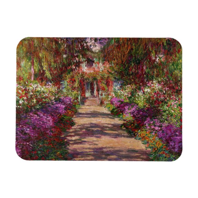 Claude Monet | A Pathway in Monet's Garden Magnet (Horizontal)