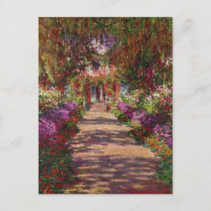 Claude Monet A Pathway in Monet's Garden Postcard