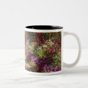 Claude Monet A Pathway in Monet's Garden Two-Tone Coffee Mug