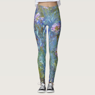 Claude Monet Agapanthus Fine Art Floral GalleryHD Leggings