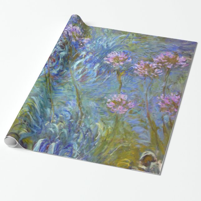 Claude Monet Agapanthus Fine Art Floral GalleryHD Wrapping Paper (Unrolled)