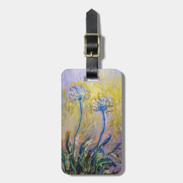 Claude Monet - Agapanthus Luggage Tag (Front Vertical)
