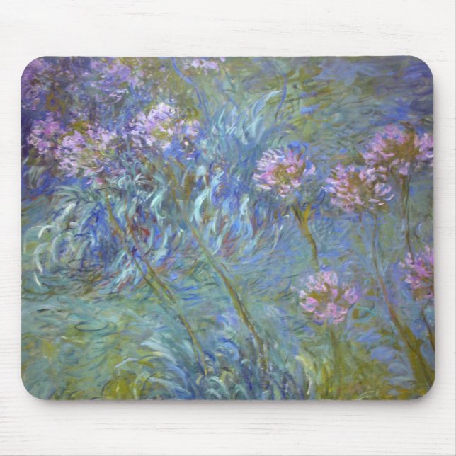 Claude Monet Agapanthus Mouse Pad (Front)