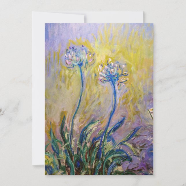 Claude Monet - Agapanthus Thank You Card (Front)