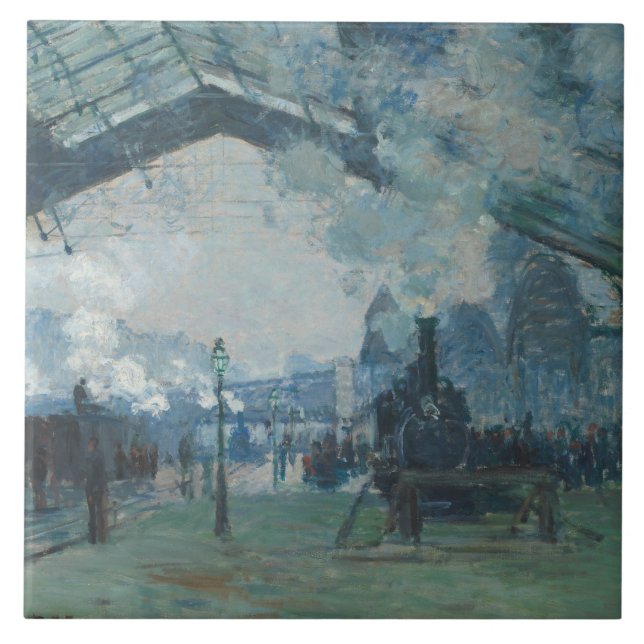 Claude Monet – Arrival of the Normandy Train Tile (Front)