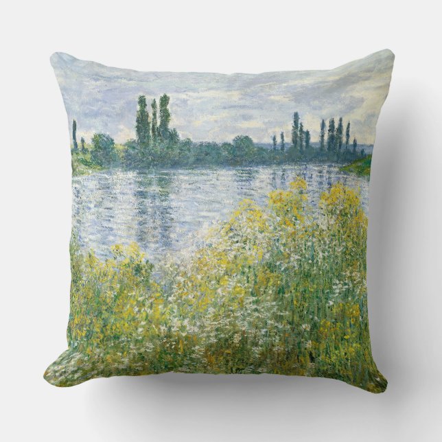 Claude Monet | Banks of the Seine, Vetheuil, 1880 Cushion (Front)