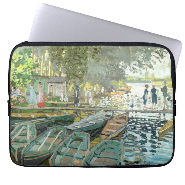 Claude Monet. Bathers at La Grenouillère Laptop Sleeve (Front)