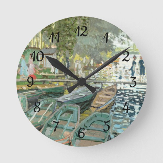 Claude Monet. Bathers at La Grenouillère Round Clock (Front)