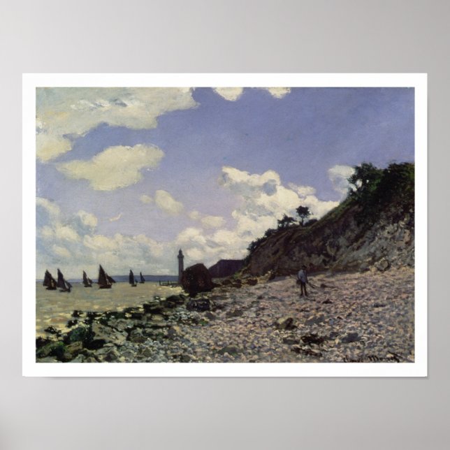 Claude Monet | Beach at Honfleur, 1864 Poster (Front)