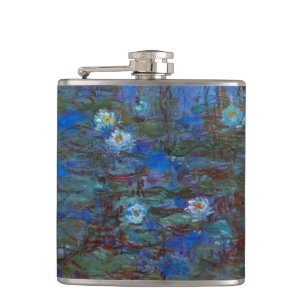 Claude Monet - Blue Water Lilies Hip Flask