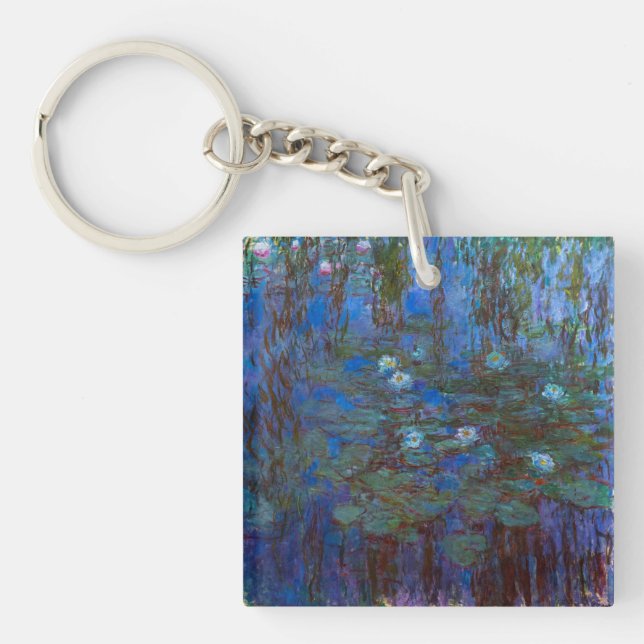 Claude Monet - Blue Water Lilies Key Ring (Front)