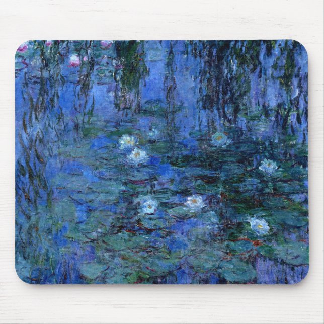 Claude Monet Blue Water Lilies Mouse Pad (Front)