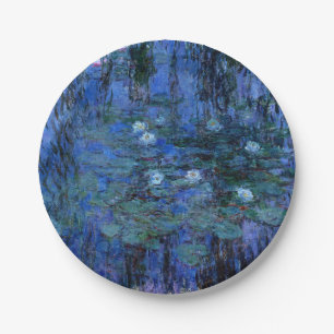Claude Monet Blue Water Lilies Paper Plate