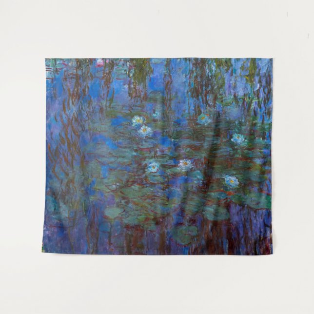 Claude Monet - Blue Water Lilies Tapestry (Front (Horizontal))