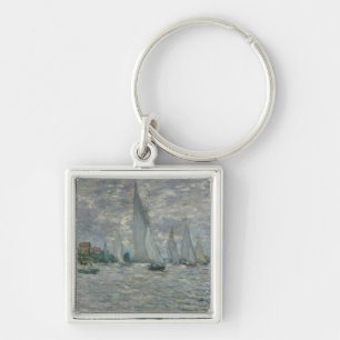 Claude Monet Boats, or Regatta at Argenteuil Key Ring